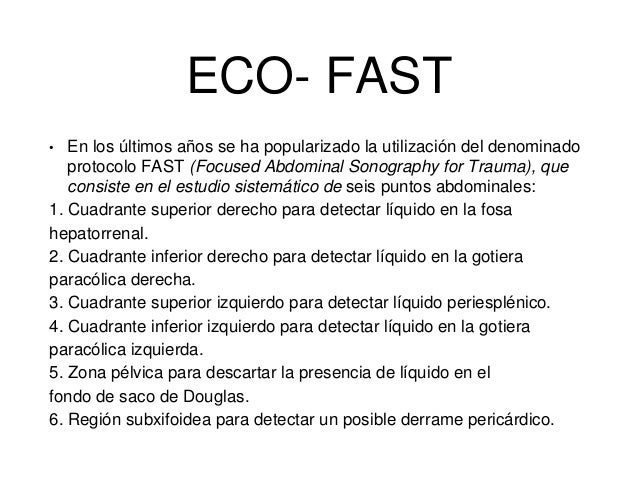 ecofast trauma abdominal